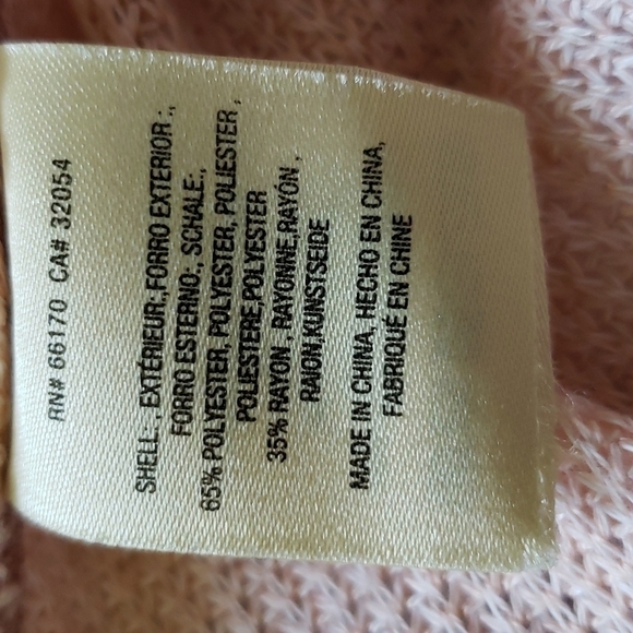 ANTHRO Deletta Oversized Cold Shoulder Waffle Knit Sweater Top, Small, Peach - Picture 12 of 13